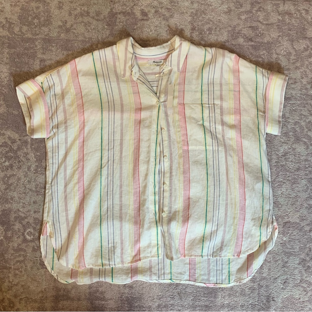 NWT Madewell Oversized Striped Button-Up
